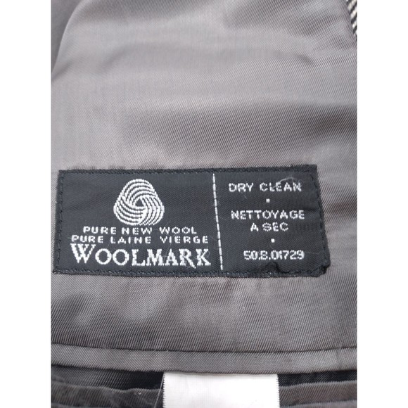 Ralph Lauren mens herringbone wool blazer Size 42L grey sport coat suede patch - Picture 10 of 11